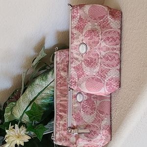 VINTAGE Coach Large and Small cosmetic bags